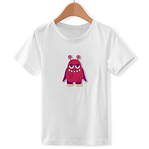 T-Shirt Blanc pour Les Garçons Univers et Monstre Rose Alien