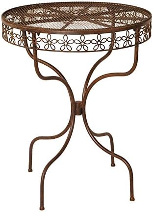 Deer Park Ironworks Daisy Ribbon Bistro Table, Natural Patina (DT307)