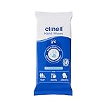 Clinell Antimicrobial Hand Wipes - Sanitising for Cleaning & Disinfecting, Travel-Friendly - Dermatologically Tested, Kills 99.99% of Bacteria & Viruses - Pack of 30, Blue