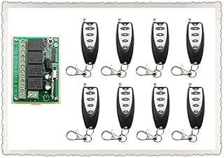 DC12V 4CH Remote Control Switch Automatic Door Operators Receiver 8 Transmitter Learning Code Momentary Toggle Latched 315MHZ