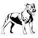 SUIFENG Autocollant de Voiture 18.3 x 16.3 cm Staffordshire Bull Terrier Chien Voiture Autocollants Mode Vinyle Autocollant Voiture Style décoration Noir/Argent