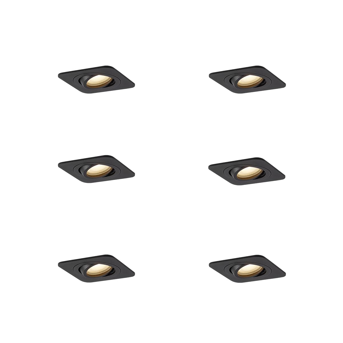 Qazqa foco empotrado IP44 negro 9 cm 108309