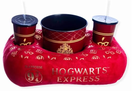 Kit Almofada Porta Pipoca Harry Potter Hogwarts