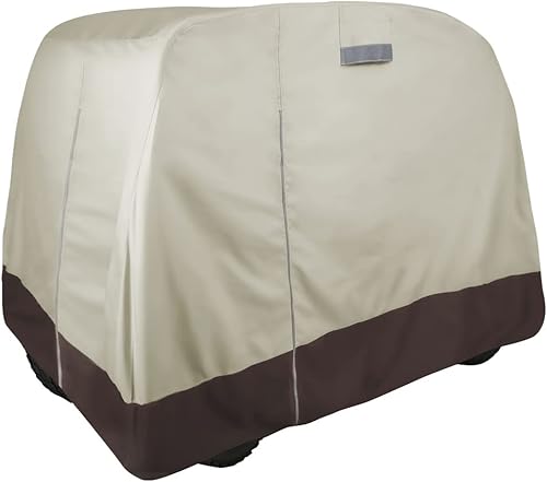 Miniatura 10 de Funda para carrito de golf de poliéster resistente 600Denier (bronceado, 95 pulgadas de largo x 49 pulgadas de ancho x 62 pulgadas de alto