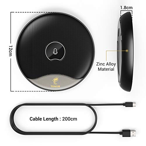 TONOR USB-conferentiemicrofoon, omnidirectionele pc-computercondensatormicrofoon met muteknop voor online vergadering… - Image 8
