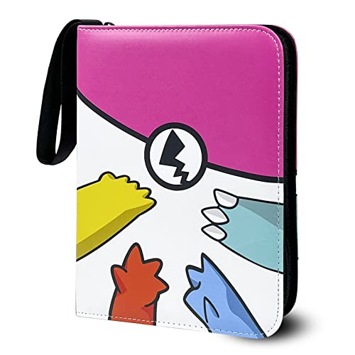 Sammelalbum für Pokemon Karten, Karten Hlater Buch, Kartenordner Aufbewahrungstasche Hülle für Poke-mon Sammelkarten, 50 Seiten 400 Karten Cover