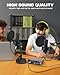 KENBAIDIO XLR Podcast Microphone, Professional Cardioid Studio Condenser Microphone XLR with 26mm Large Diaphragm for Recording, Streaming, Gaming, ASMR, Computer PC Mic Kit with Boom Arm, Pop Filter