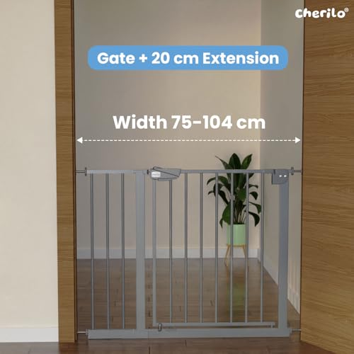 Image of Cherilo Baby Safety Gate Extension Part (20 cm)- Grey (Extension Only)