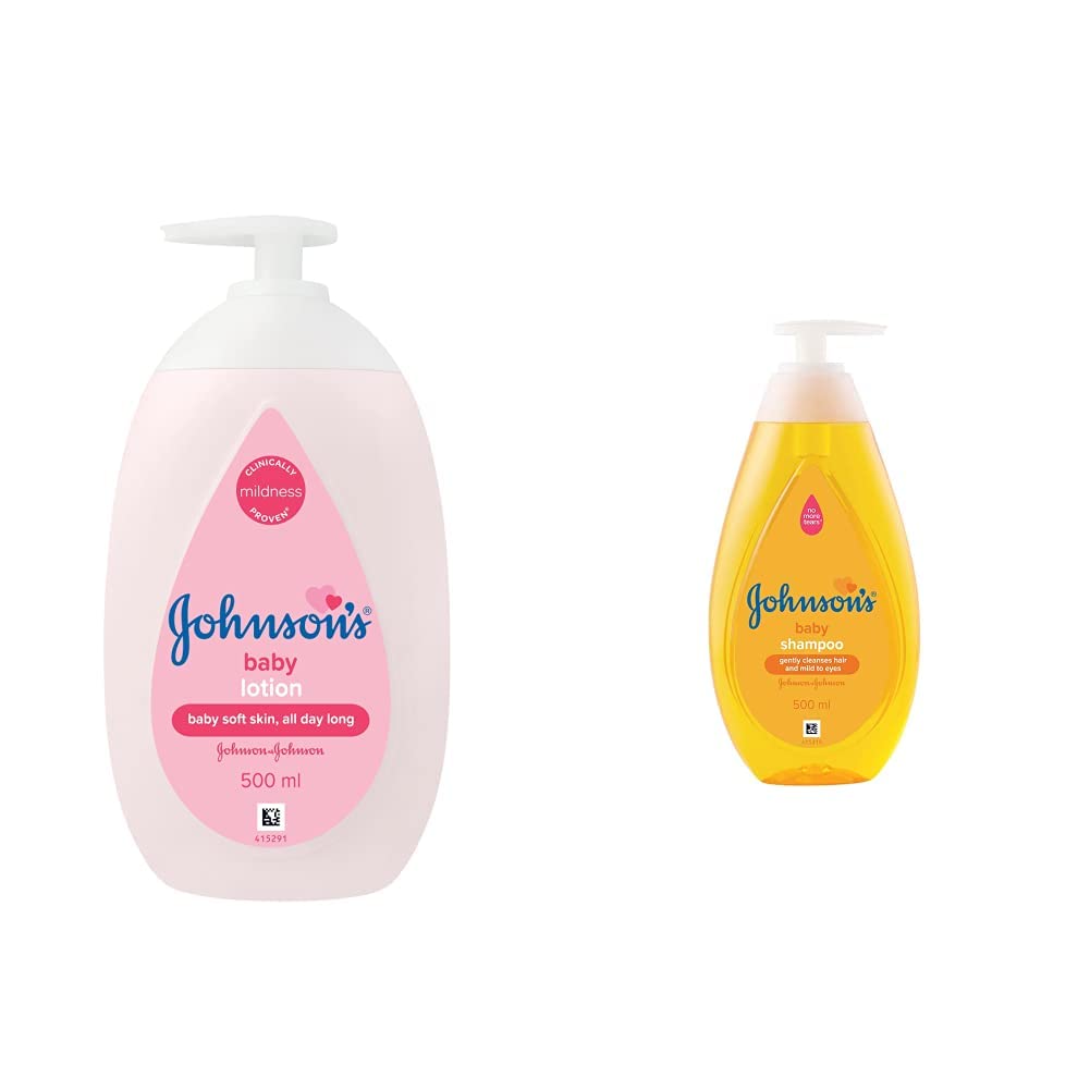 Johnson's Baby Lotion for New Born, 500ml & Johnson's Baby No More Tears Baby Shampoo 500ml-image-31