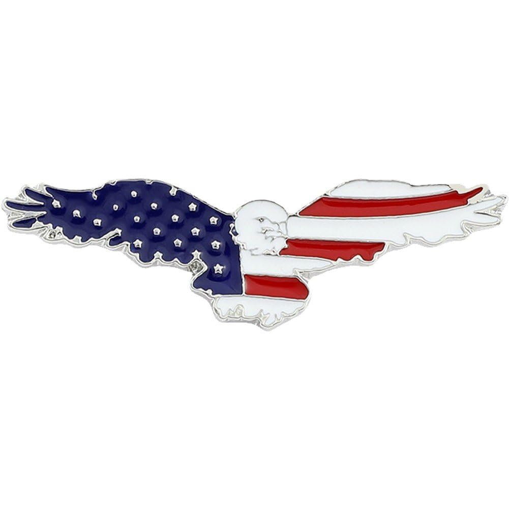 Baokuan Men's American Flag Lapel Pin United States Patriotic Badge American Pride Brooch Usa Independence Day Celebrations Accessories