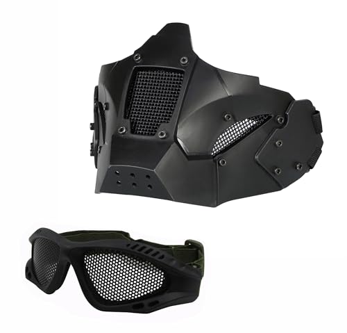 Lunettes de protection et masque airsoft pour Halloween et compétitions de paintball