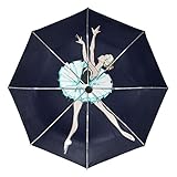 ☂ Kompakter und leichter Regenschirm - Im zusammengeklappten Zustand ist es bequem, nur 28 cm (11 Zoll) zu tragen, sodass Sie ihn überall aufbewahren können. Aufgrund des Glasfasermaterials ist unser Regenschirm leicht (ca. 332 g).
