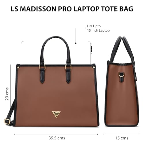 Image of Lavie Signature Women's Madisson Box 15 Inch Laptop Tote Handbag | Tote Bag for Work | Ladies Purse | Stylish Shoulder Bag | Gift for Women