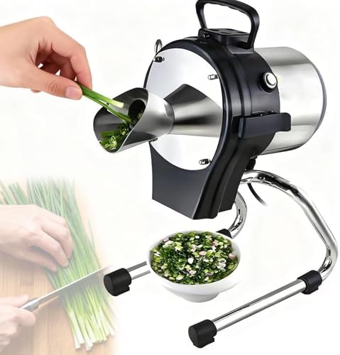 Electric Vegetable Grater & Chopper, Adjustable 1-5mm Thickness, 6000 RPM High Speed, Easy Clean, Ideal for Home & Restaurant Kitchen, 220V Commercial Use