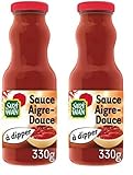 SUZIWAN Sauce à Dipper Aigre-Douce pour Accompagner Vos Apéritifs 330 g (Lot de 2)...