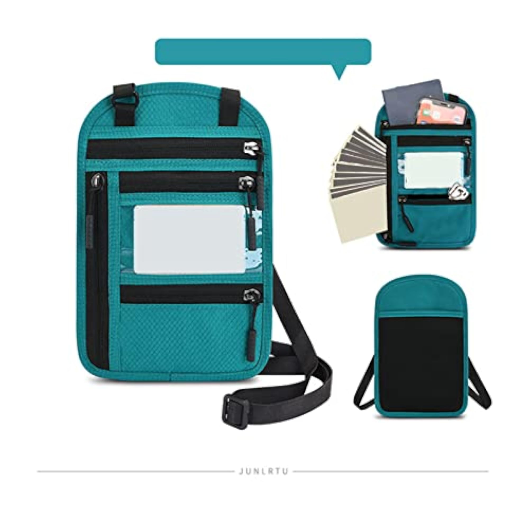 Adjustable Waterproof Multi-Pocket Travel Neck Purse
