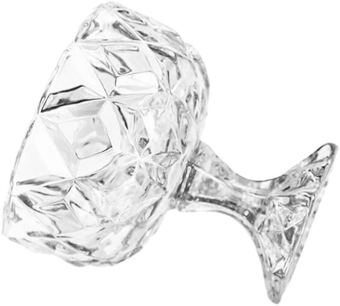 Image of PrimeWorld 300ML Diamond Design Ice Cream Glass Cups - Elegant Dessert Bowls for Ice Cream, Pudding, Milkshake, Fruits & Sweets - Perfect for Home, Restaurants & Parties - Dishwasher Safe (Set of 4)