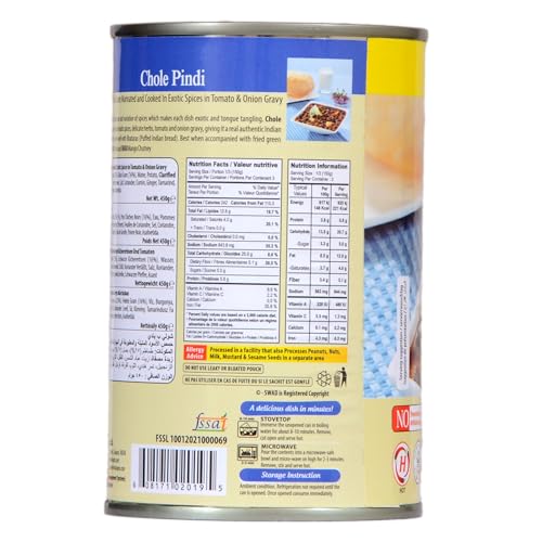 Image of SWAD Ready to Eat Chole Pindi Instant Mix Vegetarian with No Added Preservative and Colours - 450 gm