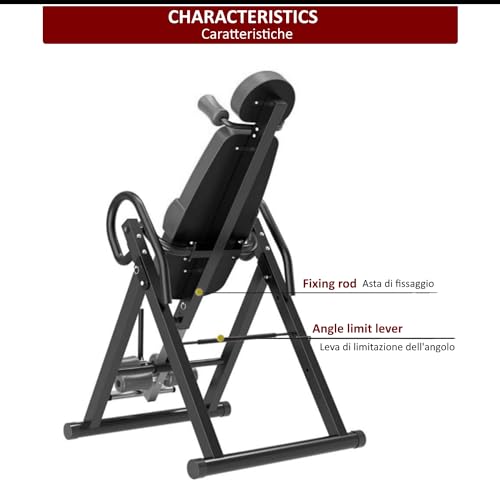 Panca A Inversione Imbottita Antigravitazionale Dimagrante Tavolo Di Inversione Fitness Palestra Panca Di Allungamento - 4