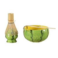 Amazon | 茶道具 抹茶セットスイカ茶碗 初心者向け 4点セット 日本茶