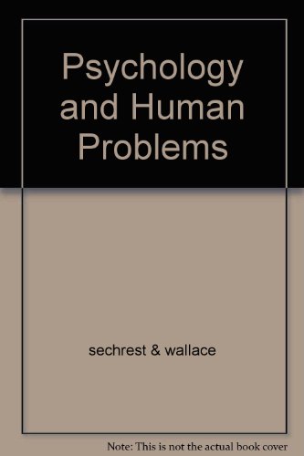 Psychology and Human Problems. B0017XF6U8 Book Cover