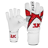 Guantes de Portero Flex Unisex Adulto y Niño (10, Rojo)