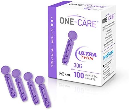 MediVena ONE-CARE Twist Top Lancets, Ultra-Thin 30G, Universal Fit, 100/bx, S...