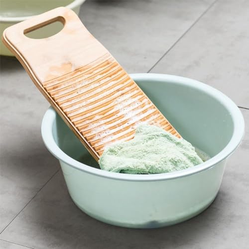 Tabla de fregar de madera para manchas difíciles fácil de almacenar 5
