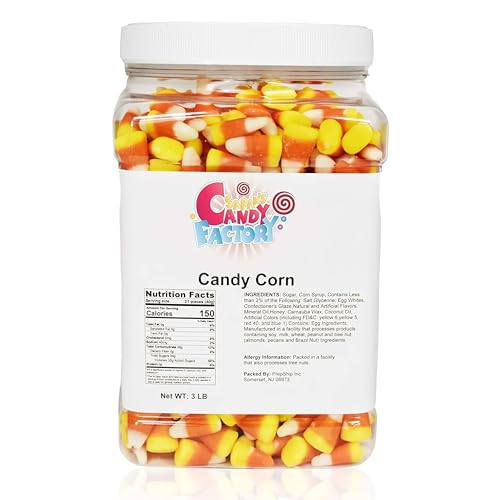 Sarahs Candy Factory Candy Corn in Jar, 3 Lbs