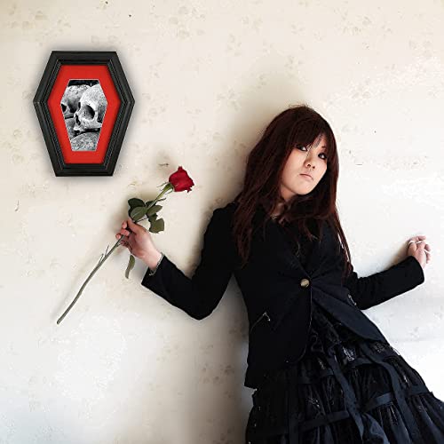 Dravira Coffin Picture Frame - Creepy Gothic Home Decor - Black 4X6 For Wall Or Tabletop - Hd Plexiglass Front - Now With Devil Lady Photo Included! #TOP4