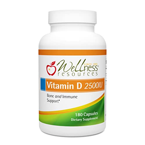 Wellness Resources Vitamin D - 2,500 Iu Soy-Free Vitamin D3 (180 Veggie Capsules) #TOP3