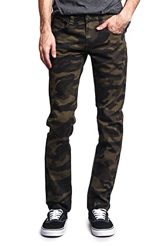 Mens Camouflage Skinny Fit Jeans