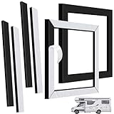 Verdanzia 2 Set RV AC Gasket, 14x14 Inch Universal RV Roof Air Conditioner Gasket and Seal Kit, RV Air Conditioner Repair Replacement Includes Self-Adhesive Picture Frame Gasket and Leveling Pads (2)