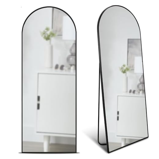 Westminster Décor - Espejo de caballete de arco moderno de 17 x 58 pulgadas, espejo de longitud completa, decoración funcional hermosa, versátil y moderna, espejos de suelo independientes o montados
