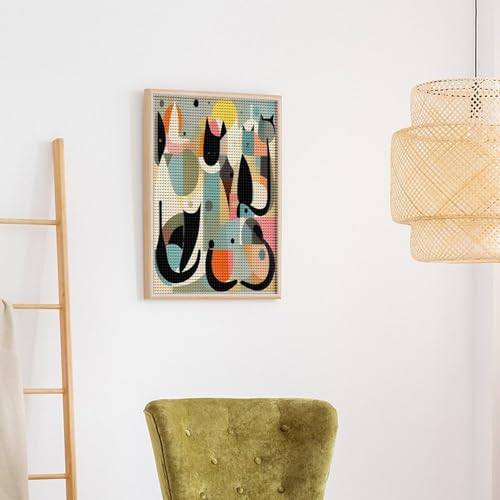 Pintura de diamante de gato para adultos, set de arte de puntos de diamante ideal para principiantes 6