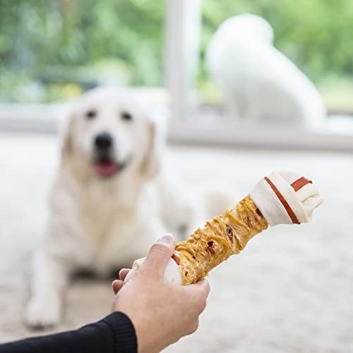 8in1 Triple Flavour Bone L - chewy dog bone with chicken fillet, pork hide and beef hide, 1 pc.