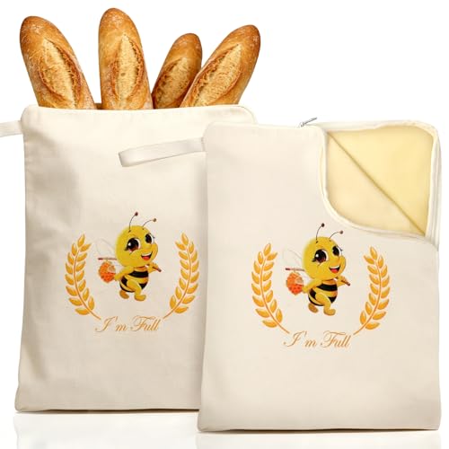 Beeswax Bread Bag,Reusable Bread Bags for Homemade Sourdough | Keep Fresher,XL Large Size,Easy to Clean,with Sealing Zip,Organic Cotton Linen ,Freezer-Friendly - image 1