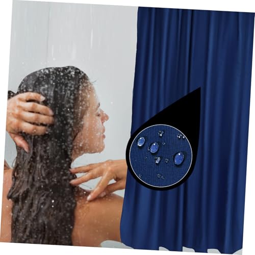 Abat-jour de bain isolant en tissu de polyester uni pour douche - 4