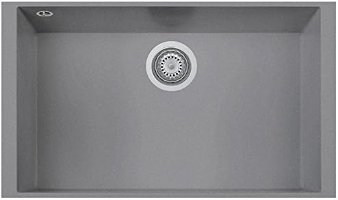 Telma on7610st MQ 72 Titanium Kitchen Sink in Composite Material, 20 x 50 x 76 cm, Titanium