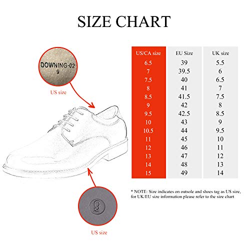 Bruno Marc Men's Downing-02 Black Leather Lined Dress Oxford Shoes Classic Lace Up Formal Size 10.5 M Us #TOP6