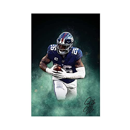 Football Player Sports Star Poster Saquon Barkley 8 Canvas Poster Bedroom Decor Sports Landscape Office Room Decor Gift Unframe:12x18inch(30x45cm)