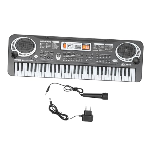 Mipcase Teclado Piano Electrónico Infantil Abs Multifuncional Teclas para Desarrollo Educativo Niñas Musical Seguro y Portátil