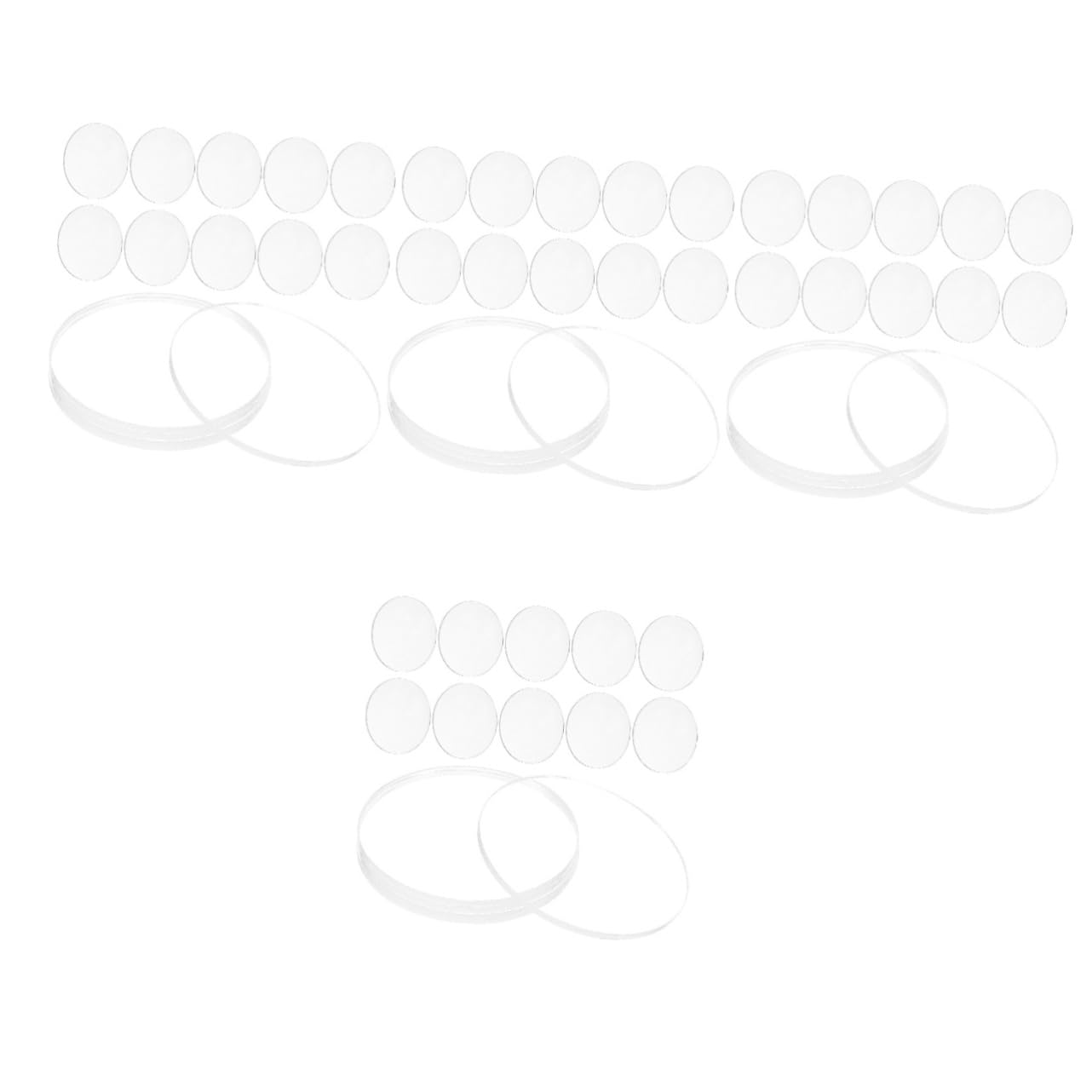 Cabilock 4sets Acrylic Circle Rounds Acrylic Circle Blanks Round Sheets for DIY 20pcs*4