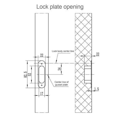 Serrure plate silencieuse sans poignée pour éliminer les blocages - 3