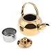 Aymzbd Stainless Steel Tea Kettle for Outdoor Use 1000ml 1500ml 2000ml 2500ml, Gold, 1.5L