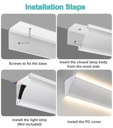 Perfiles de extrusión de canal para instalar tiras de luces LED en el techo 6