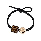 [LUPIS]ヘアアクセサリー ヘアゴム スマイル キューブ レオパード 子供 大人 レディース