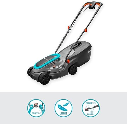 Bild 1 - Gardena Elektro-Rasenmäher PowerMax 32/1200 G2: Mäher bis 300 m², 1200 W Leistung, 32 cm Schnittbreite, 30 l Fangvolumen, 35 bis 65 mm Schnitthöhe, ErgoTec Griff, zusammenklappbar (14633-20)