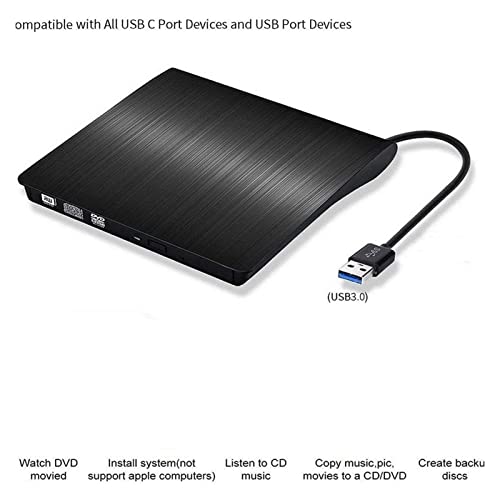 DVD Player Portable USB 3.0 DVD-ROM Optical Drive External Slim miniatura 2