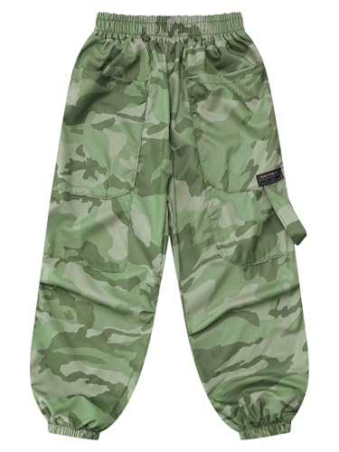 Boys Camouflage Cargo Pants Youth Elastic Waist Loose School Outdoor Hiking Kids Casual Joggers with Pockets3